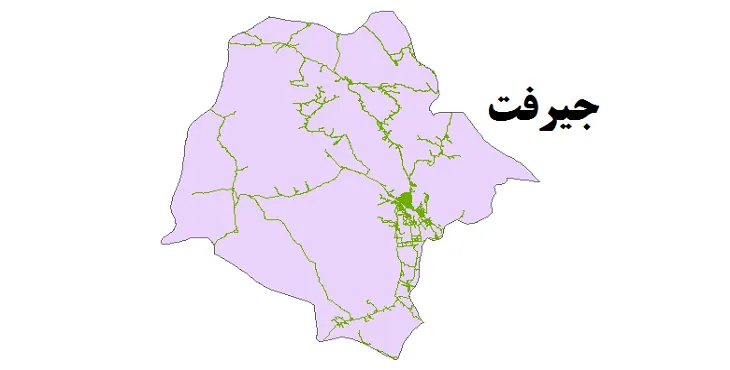 جدیدترین نقشه شیپ فایل راه های شهرستان جیرفت + PDF