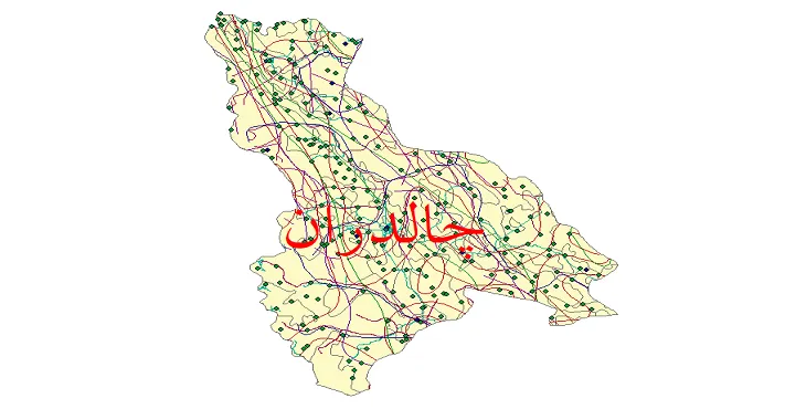 دانلود نقشه های شیپ فایل شهرستان چالدران + کاملترین لایه GIS