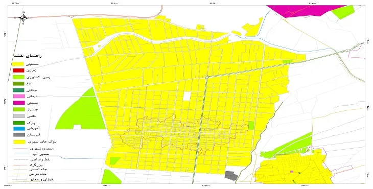 نقشه شیپ فایل (GIS) شهر اصغرآباد سال 1404 + عکس با کیفیت