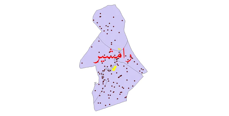دانلود نقشه شیپ فایل (GIS) تقسیمات سیاسی شهرستان رامشیر سال 1400