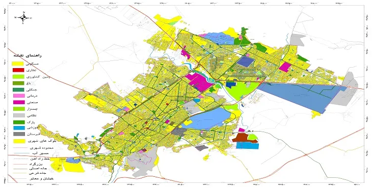 نقشه شیپ فایل (GIS) شهر کرمانشاه 1404 + عکس با کیفیت