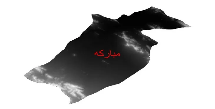 دانلود نقشه دم (DEM) شهرستان مبارکه | دقت 30 متر