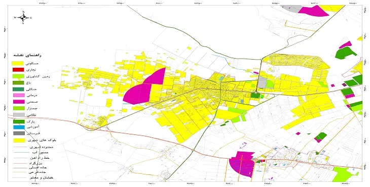 نقشه شیپ فایل (GIS) شهر ماهدشت 1404 + عکس با کیفیت