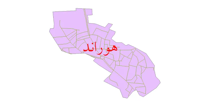 دانلود نقشه شیپ فایل شبکه معابر شهر هوراند