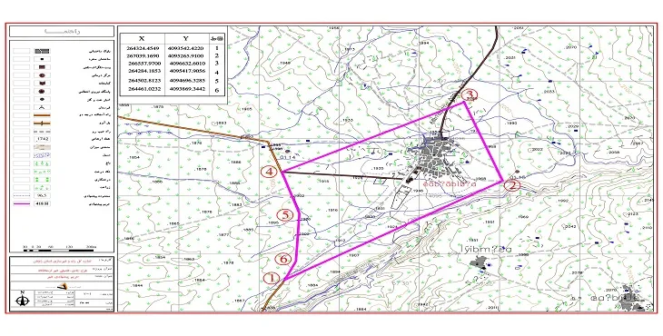 نقشه محدوده و حریم شهر ارمغانخانه | کیفیت بالا