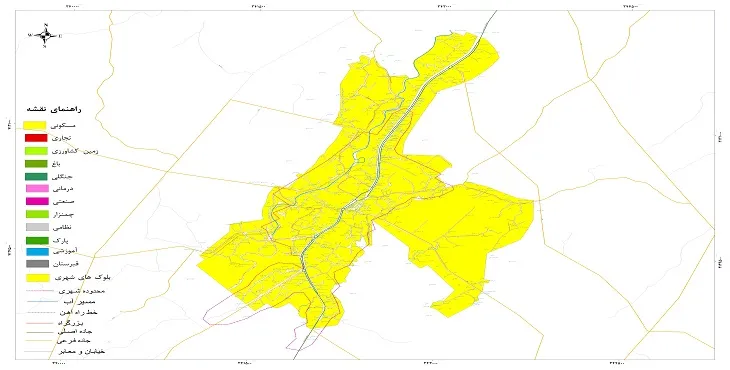 جدیدترین نقشه شهر گوراب زرمیخ | قابل چاپ + کیفیت بالا