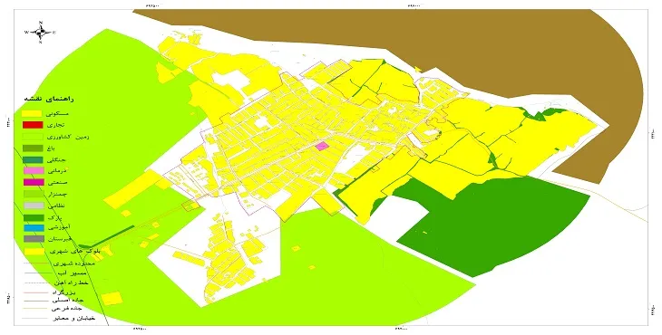 جدیدترین نقشه شهر سیدان | قابل چاپ + کیفیت بالا