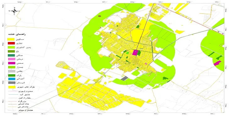 نقشه شیپ فایل (GIS) شهر نظرآباد 1404 + عکس با کیفیت