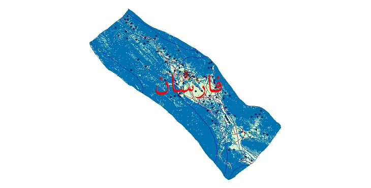 دانلود نقشه های شیپ فایل شهرستان فارسان + کاملترین لایه GIS