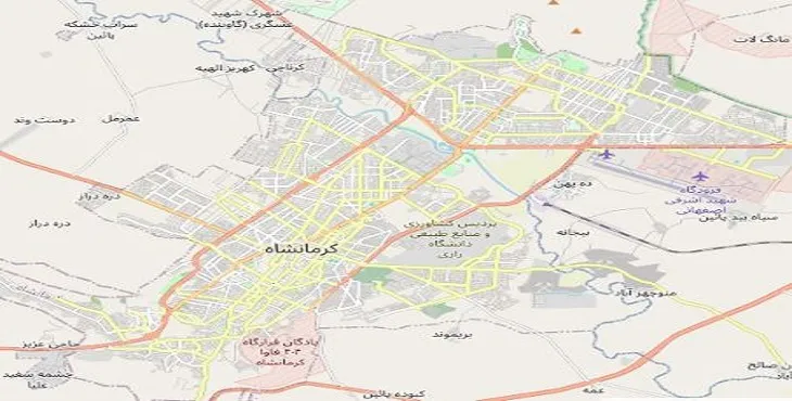 دانلود نقشه شهر کرمانشاه + pdf با کیفیت بالا