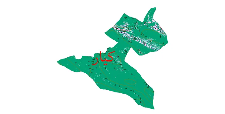 دانلود نقشه های شیپ فایل شهرستان کیار + کاملترین لایه GIS