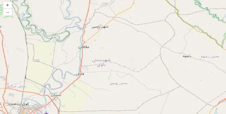 دانلود نقشه شهرستان باوی + pdf با کیفیت بالا