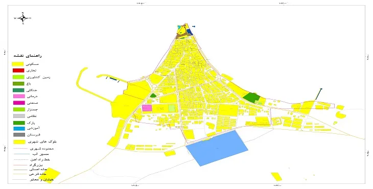 نقشه شیپ فایل (GIS) شهر هرمز 1405 + عکس با کیفیت