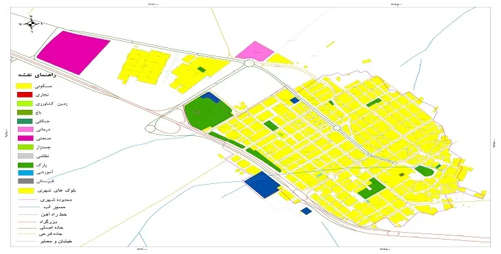 جدیدترین نقشه شهر بیدخت | قابل چاپ + کیفیت بالا
