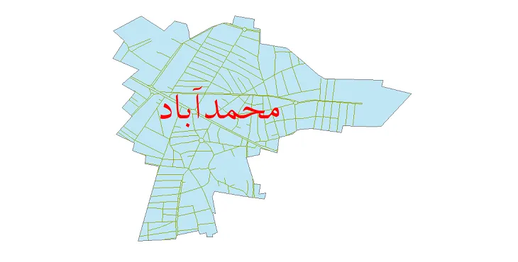 دانلود نقشه شیپ فایل شبکه معابر شهر محمدآباد کرمان