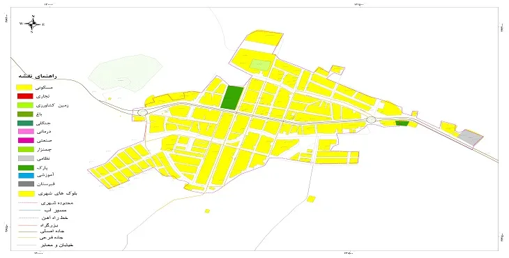 نقشه شیپ فایل (GIS) شهر بدره 1404 + عکس با کیفیت