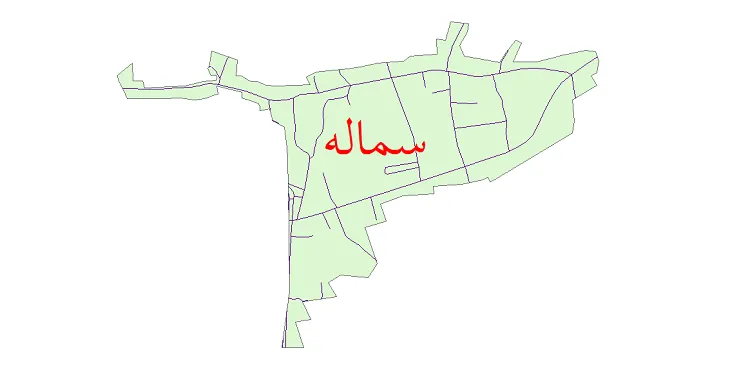 دانلود نقشه شیپ فایل شبکه معابر شهر سماله