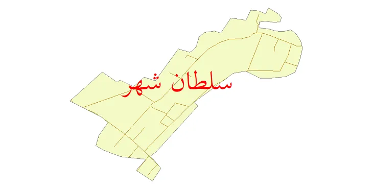 دانلود نقشه شیپ فایل شبکه معابر سلطان شهر