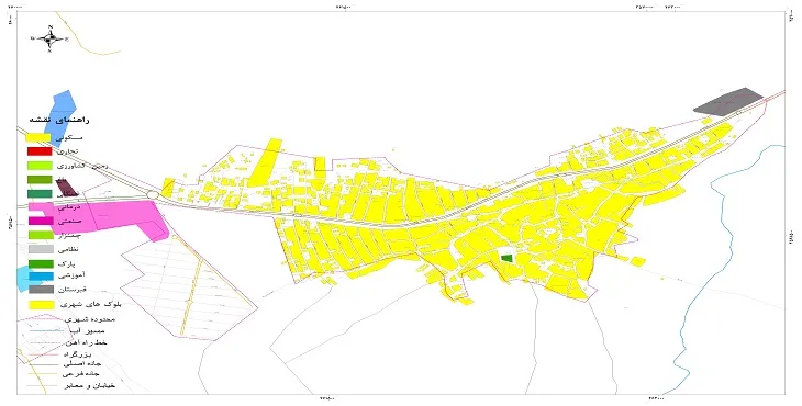 نقشه شیپ فایل (GIS) شهر پردنجان 1404 + عکس با کیفیت
