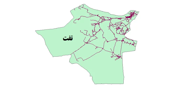 جدیدترین نقشه شیپ فایل راه های شهرستان تفت + PDF