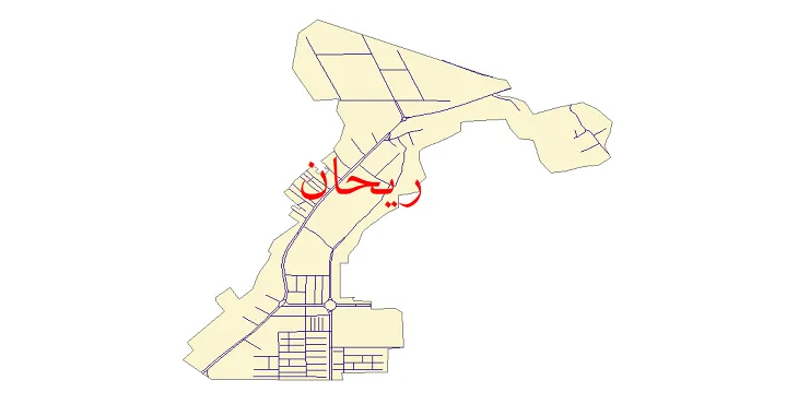 دانلود نقشه شیپ فایل شبکه معابر شهر ریحان