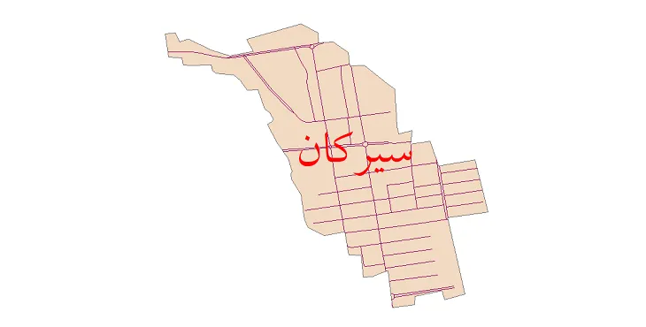 دانلود نقشه شیپ فایل شبکه معابر شهر سیرکان