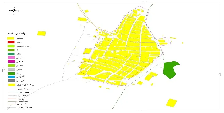 نقشه شیپ فایل (GIS) شهر گودین 1404 + عکس با کیفیت