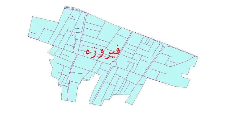 دانلود نقشه شیپ فایل شبکه معابر شهر فیروزه