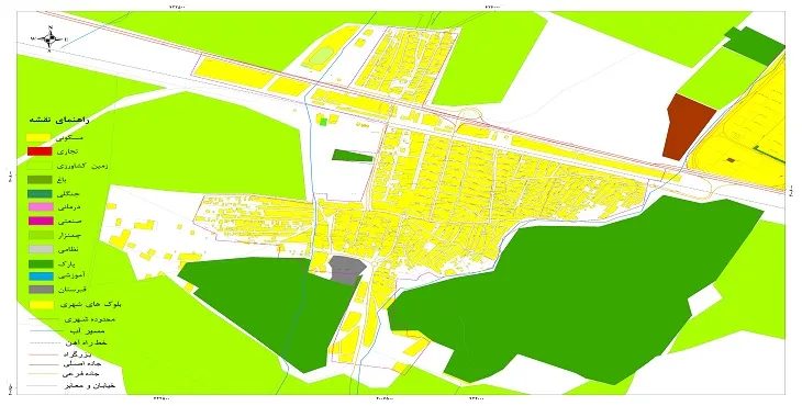 جدیدترین نقشه شهر شریفیه | قابل چاپ + کیفیت بالا