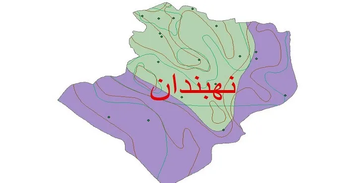 نقشه شیپ‌ فایل اقلیم‌شناسی شهرستان نهبندان + 7 لایه اقلیمی