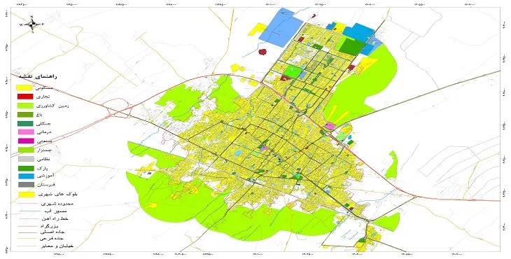 نقشه شیپ فایل (GIS) شهر نیشابور 1404 + عکس با کیفیت