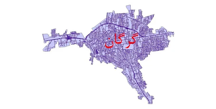 دانلود نقشه شیپ فایل شبکه معابر شهر گرگان