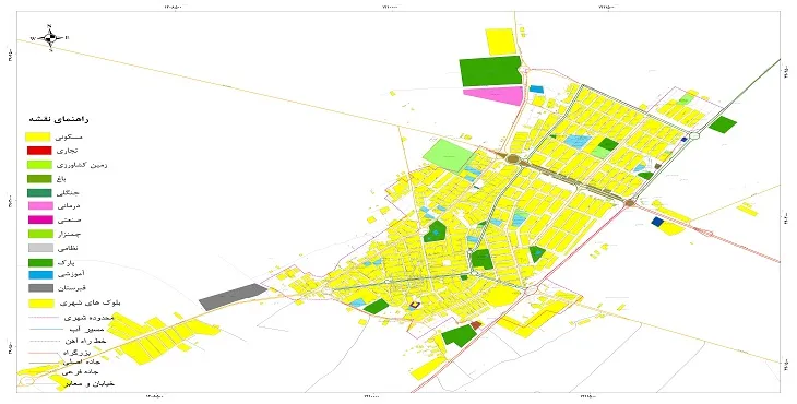 نقشه شیپ فایل (GIS) شهر فیض آباد 1404 + عکس با کیفیت