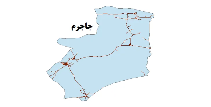 جدیدترین نقشه شیپ فایل راه های شهرستان جاجرم + PDF