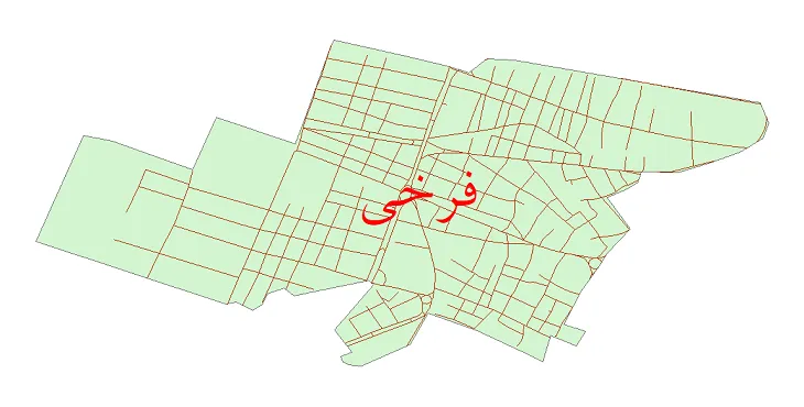 دانلود نقشه شیپ فایل شبکه معابر شهر فرخی