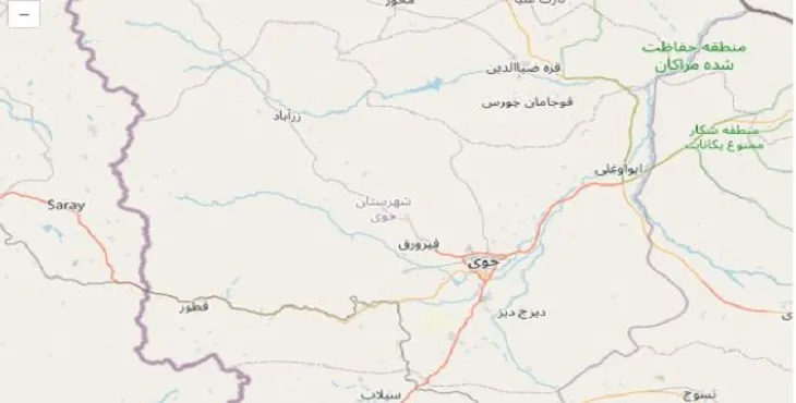 دانلود نقشه شهرستان خوی + pdf با کیفیت بالا