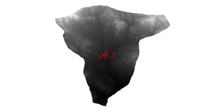 دانلود نقشه دم (DEM) شهرستان رابر | دقت 30 متر
