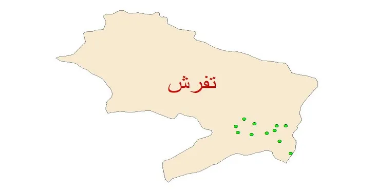 دانلود نقشه شیپ فایل کیفیت آب چاه های شهرستان تفرش