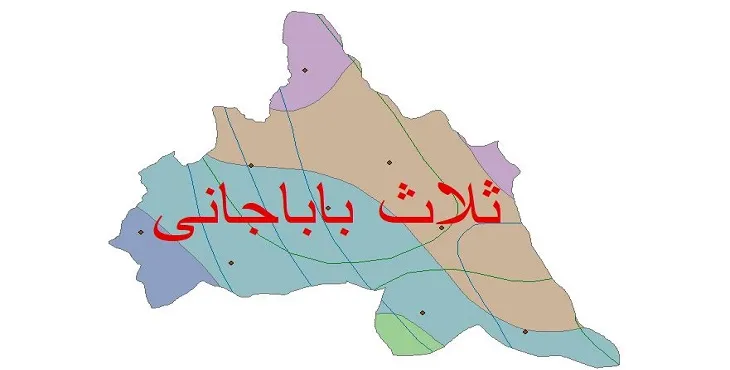 نقشه شیپ‌ فایل اقلیم‌شناسی شهرستان ثلاث باباجانی + 7 لایه اقلیمی