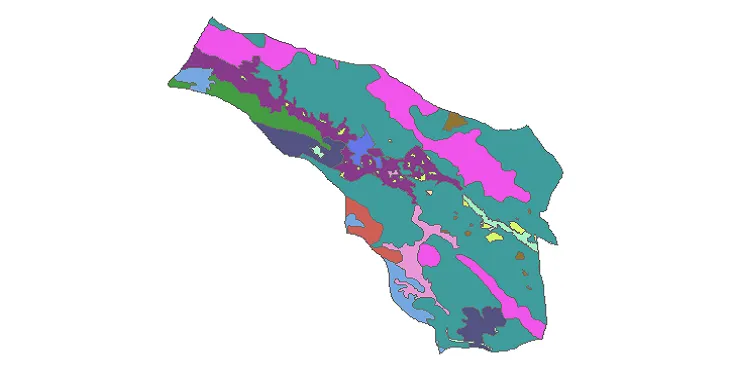 بروزترین نقشه شیپ فایل کاربری اراضی شهرستان تیران و کرون + PDF