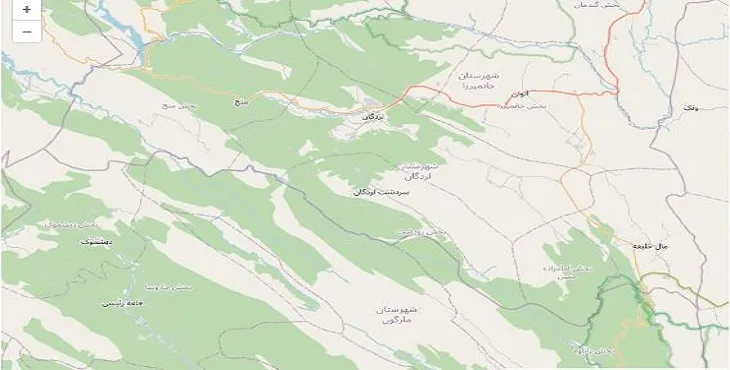دانلود نقشه شهرستان لردگان + pdf با کیفیت بالا
