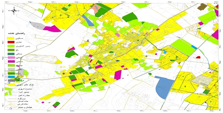 نقشه شیپ فایل (GIS) شهر محمدشهر کرج 1404 + عکس با کیفیت