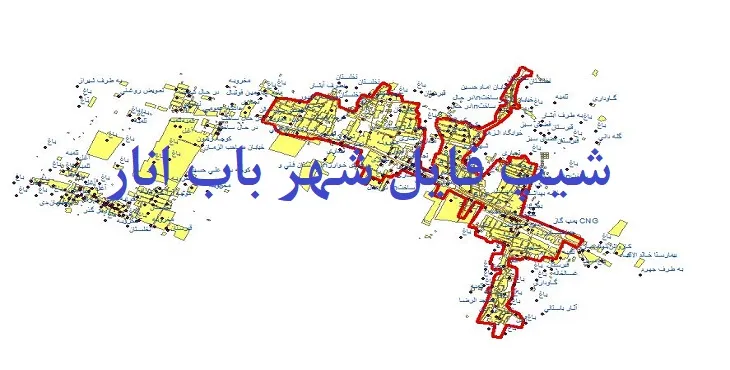 دانلود نقشه های شیپ فایل شهر باب انار