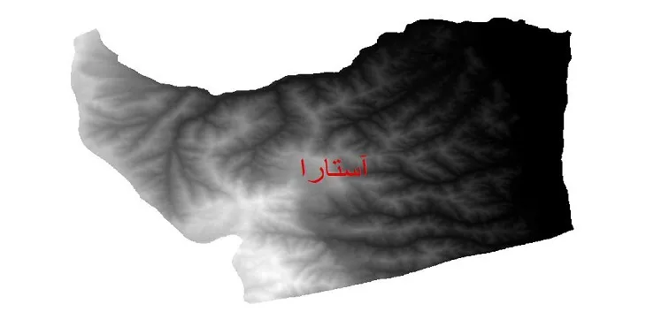 دانلود نقشه دم (DEM) شهرستان آستارا | دقت 30 متر