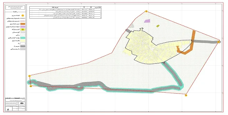 نقشه محدوده و حریم شهر گرماب | کیفیت بالا