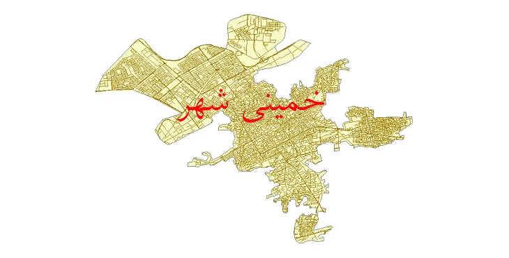 دانلود نقشه شیپ فایل شبکه معابر شهر خمینی شهر
