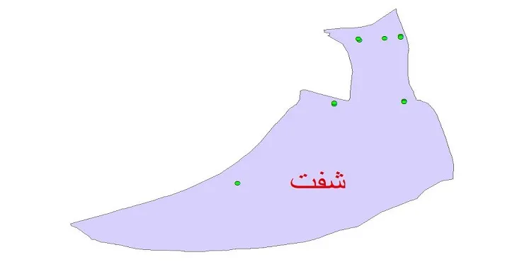دانلود نقشه شیپ فایل کیفیت آب چاه های شهرستان شفت