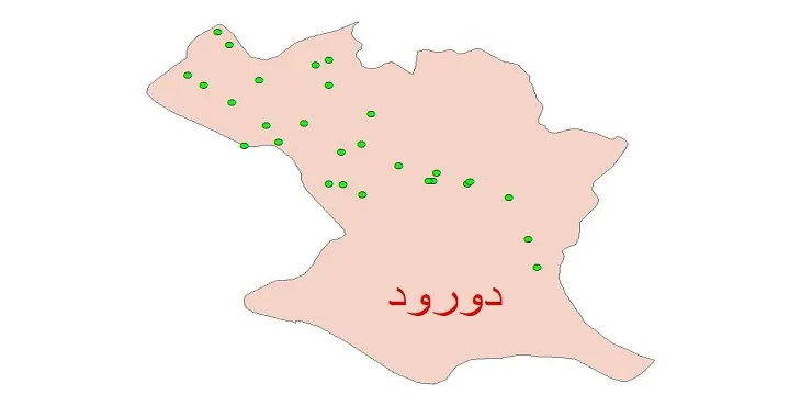 دانلود نقشه شیپ فایل کیفیت آب چاه های شهرستان دورود