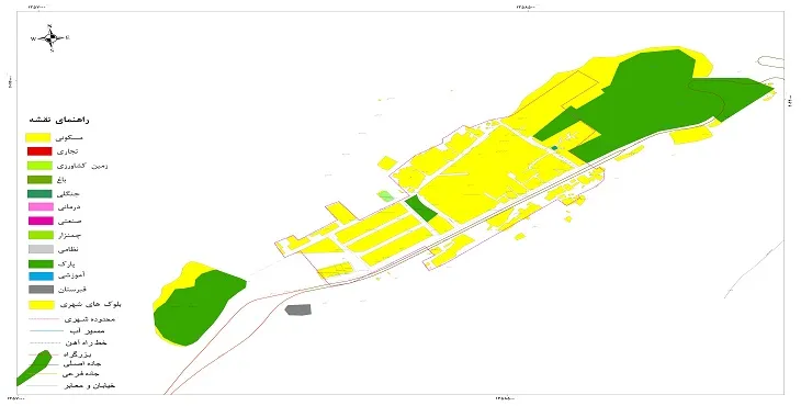 نقشه شیپ فایل (GIS) شهر مزدآوند 1404 + عکس با کیفیت