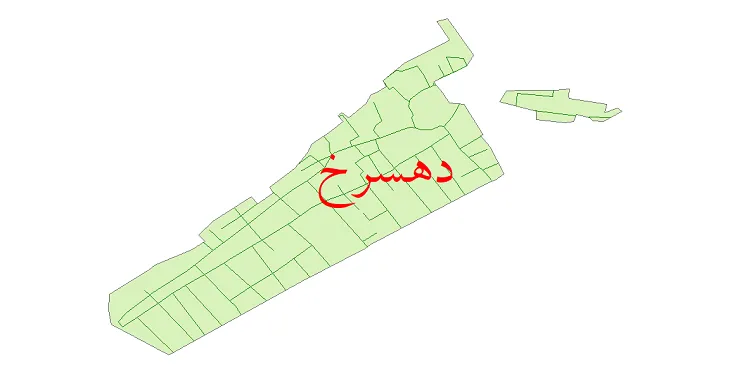 دانلود نقشه شیپ فایل شبکه معابر شهر دهسرخ